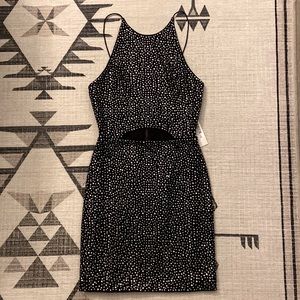 NWT Alice & Olivia Black Embellished Cut-Out Dress